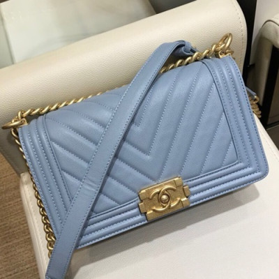 Chanel Leboy Chain Shoulder Bag,25CM - 샤넬 르보이 체인 숄더백  67086 -  CHAB0606,25CM,스카이블루