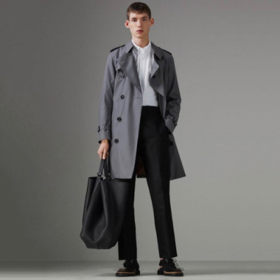 Burberry 2019 Mens Classic Cotton Trench Coat - 버버리 남성 클래식 코튼 트렌치 코트 Bur0648x.Size(m - 2xl).그레이