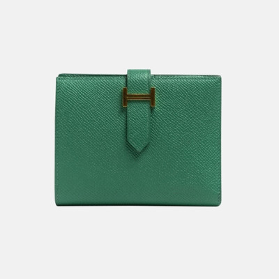 Hermes 2019 Womens Initial H Logo Bearn Bifold Purse  - 에르메스 여성 이니셜 H 로고 베안 반지갑 Her0227x.Size(12cm).그린