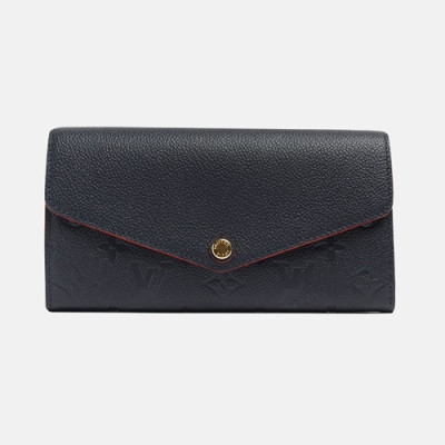 Louis Vuitton 2019 Womens Monogram Empreinte Sarah Wallet M62125 - 루이비통 여성 모노그램 앙프렝뜨 사라 월릿 Lou0935x.Size(19cm).네이비