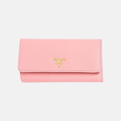 Prada 2019 Womens Saffiano Steel Logo Long Wallet 1MH132 - 프라다 여성 사피아노 스틸 고로 장지갑 Pra0540x.Size(19cm).베이비핑크