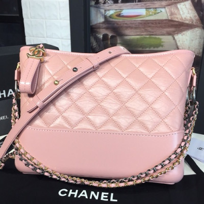 Chanel 2018 Gabrielle Hobo Leather Shoulder Bag ,28CM - 샤넬 2018 가브리엘 호보 레더 숄더백,CHAB0626,28CM,핑크