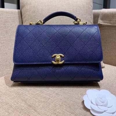 Chanel 2019 Women Leather Tote Shoulder Bag ,25CM - 샤넬 2019 여성용 레더 토트 숄더백,CHAB0630,25CM,블루