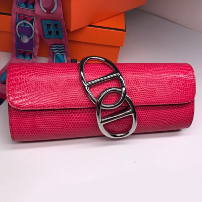 Hermes Egee Lizard Leather Clutch Bag  - 에르메스 에게 리저드 레더 여성용 클러치백 HERB0692,핑크