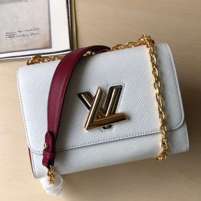 Louis Vuitton 2019 Twist Epi Shouder Bag,23cm - 루이비통 2019 트위스트 에삐 숄더백 ,M50280,LOUB1101,23cm,화이트+와인