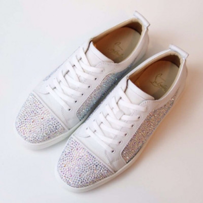 Christian Loubutin 2019 Mens Glitter Leather Sneakers  - 크리스챤루부탱 남성 글리터 레더 스니커즈 Btin0032x.Size(245 - 265).화이트