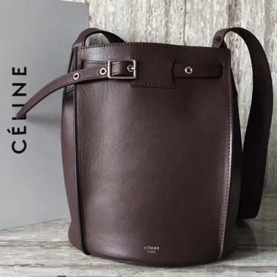 Celine Leather Bigbag Bucket Shoulder Bag,25CM - 셀린느 레더 빅백 버킷 숄더백 ,55428-5,25CM,레드브라운