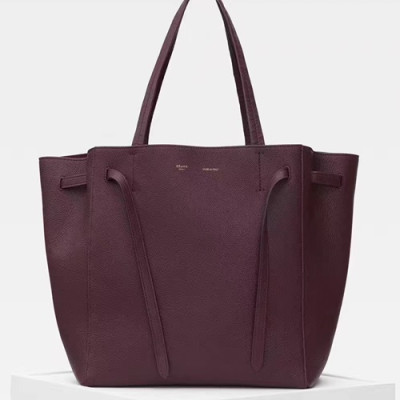 Celine Leather Tote Shoulder Shopper Bag,30CM - 셀린느 레더 토트 숄더 쇼퍼백 ,189023-5,30CM,와인