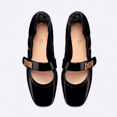 Miumiu 2019 Ladies Metal Logo Patent Ballet Shoes - 미우미우 여성 메탈로고 페이던트 발렛슈즈 Miu0143x.Size(225 - 255).블랙