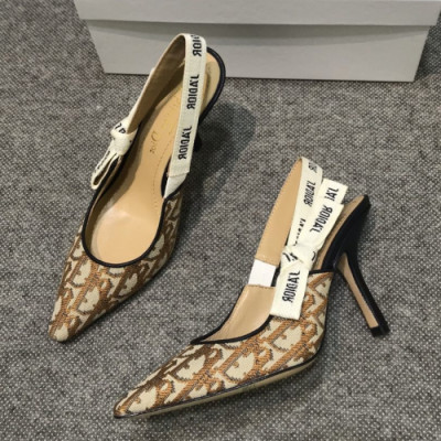 Christian Dior 2019 Womens J'adior Embroidery Logo Pumps - 크리스챤 디올 여성 자디오 자수 로고 펌프스 Dio0171x.Size(225 - 255).골드