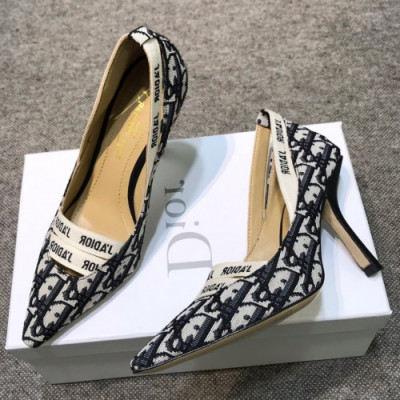 Christian Dior 2019 Womens J'adior Embroidery Logo Pumps - 크리스챤 디올 여성 자디오 자수 로고 펌프스 Dio0172x.Size(225 - 260).블랙