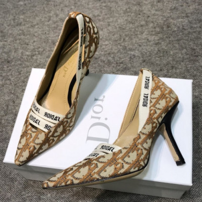 Christian Dior 2019 Womens J'adior Embroidery Logo Pumps - 크리스챤 디올 여성 자디오 자수 로고 펌프스 Dio0173x.Size(225 - 260).골드