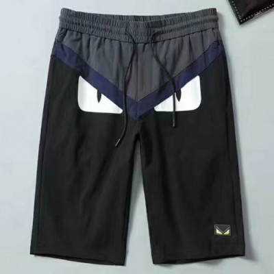 Fendi 2019 Mens Casual  Monster Eyes Trianing Short Pants - 펜디 남성 캐쥬얼 몬스터 아이즈 트레이닝 반바지 Fen0194x.Size(m - 4xl).블랙