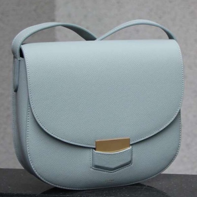 Celine Leather Trotteur Large Shoulder Bag,23CM - 셀린느 레더 트로터 라지 숄더백 ,77420-1,23CM,연블루