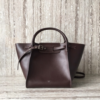 Celine Tote Shoulder Bag,26CM - 셀린느 레더 토트 숄더백 ,55426-10,26CM,레드브라운