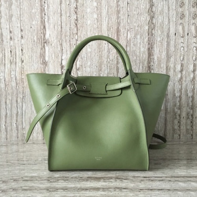 Celine Tote Shoulder Bag,26CM - 셀린느 레더 토트 숄더백 ,55426-11,26CM,연두