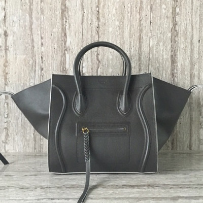 Celine Luggage Leather Tote Bag,30CM - 셀린느 러기지 레더 토트백 ,9901-9,30CM,다크그레이