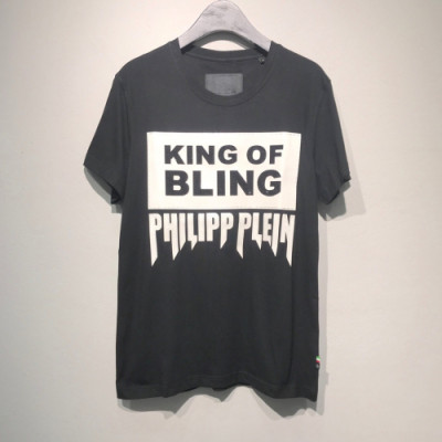 Philipp Plein 2019  Mens Logo Cotton Short Sleeved Tshirt - 필립플레인 남성 로고 코튼 반팔티 Phi0033x.Size(m - 3xl).블랙