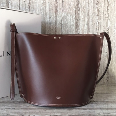 Celine Leather Bigbag Bucket Shoulder Bag,27CM - 셀린느 레더 빅백 버킷 숄더백 ,55423-2,27CM,레드브라운