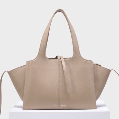 Celine Tri-Fold Leather Tote Bag,32CM - 셀린느 트리 폴드 레더 토트백 ,CELB0010,32CM,베이지