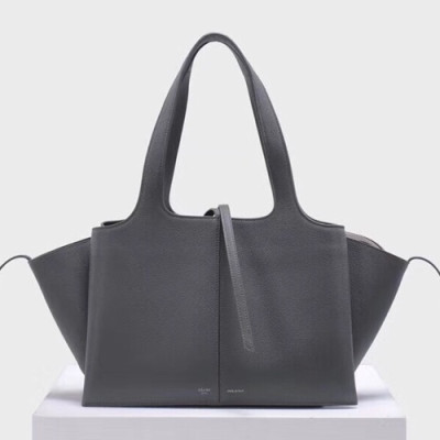 Celine Tri-Fold Leather Tote Bag,32CM - 셀린느 트리 폴드 레더 토트백 ,CELB0011,32CM,그레이