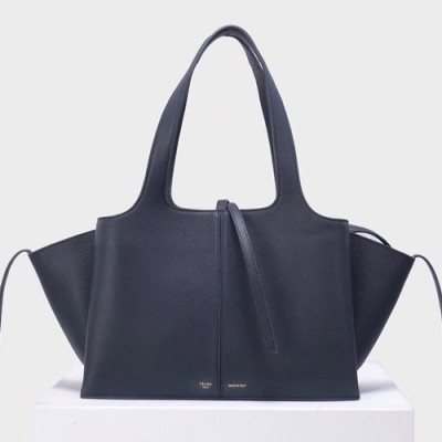 Celine Tri-Fold Leather Tote Bag,32CM - 셀린느 트리 폴드 레더 토트백 ,CELB0014,32CM,네이비