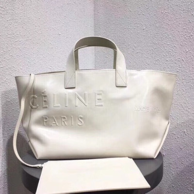 Celine Leather Small Tote Shoulder Shopper Bag,30CM - 셀린느 레더 스몰 토트 숄더 쇼퍼백 ,CELB0006,30CM,화이트