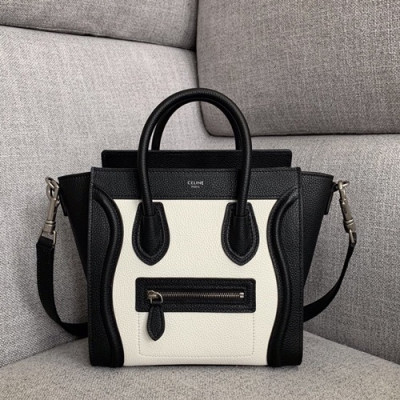 Celine Nano Luggage Leather Tote Shoulder Bag,20CM - 셀린느 나노 러기지 레더 토트 숄더백 ,189243-1,20CM,화이트