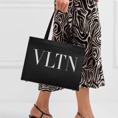 [포스간지!! 좔좔]  Valentino 2019 Leather Tote Shopper Bag - 발렌티노 2019 레더 여성용 토트 쇼퍼백,VTB0032,블랙