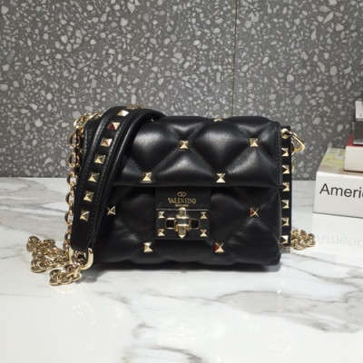 [❤월화수목금토일~ 매일 들고싶은 백 ❤]Valentino 2019 Leather Garavani CandyStud Mini Chain Shoudler Bag,17CM - 발렌티노 2019 레더 가라바니 캔디스터드 미니 체인 숄더백,0073-VTB0040,17CM,블랙