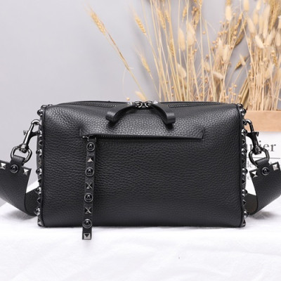 Valentino 2019 Leather Shoudler Bag,25CM - 발렌티노 2019 레더 숄더백,VTB0047,25CM,블랙