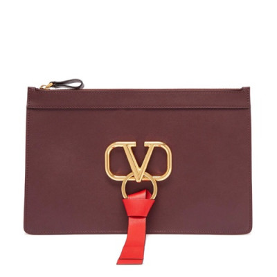 Valentino 2019 Leather Clutch Bag  - 발렌티노 2019 레더 여성용 클러치백,VTB0059,와인