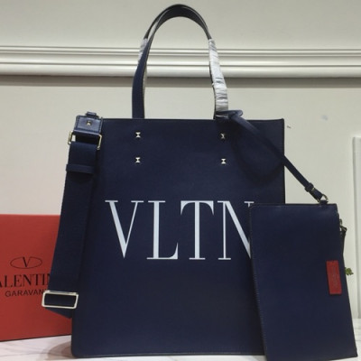 Valentino 2019 Leather Tote Shoudler Shopper Bag,35.5CM - 발렌티노 2019 레더 토트 숄더 쇼퍼백,VTB0135,35.5CM,네이비