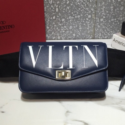 Valentino 2019 Leather Belt Bag Shoudler Bag,20CM - 발렌티노 2019 레더 벨트백 숄더백,VTB0146,20CM,네이비