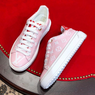 Louis Vuitton 2019 Womens Signature Logo Leather Sneakers  - 루이비통 여성 시그니처 로고 레더 스니커즈 Lou0989x.Size(225 - 255).베이비핑크