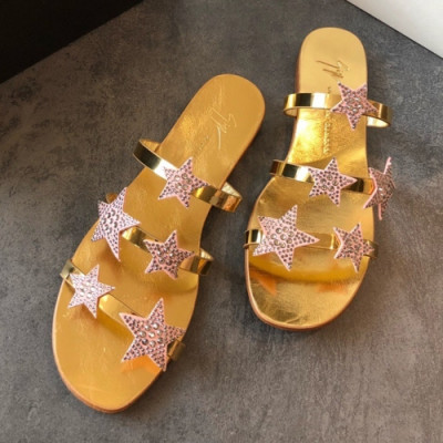 Giuseppe Zanoti 2019 Ladies Swarovski Star Patent Slipper - 쥬세페자노티 여성 스와로브스키 스타 페이던트 슬리퍼 Giu0025x.Size(225 - 245).2컬러(골드/실버)