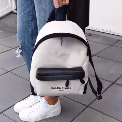 Balenciaga 2019 Le Dix Money Canvas & Leather Back Pack,30/35CM - 발렌시아가 2019 르딕스 머니 남여공용 캔버스&레더 백팩,BGB0021,30/35CM,베이지+블랙