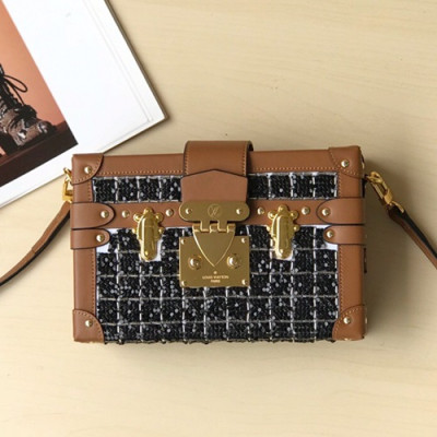 Louis Vuitton 2019 Petite Malle Shoulder Bag,20cm - 루이비통 2019 쁘띠뜨 말 숄더백 M53793,LOUB1171 ,20cm,블랙+브라운