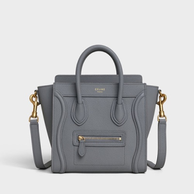 Celine Nano Luggage Leather Tote Shoulder Bag,20CM - 셀린느 나노 러기지 레더 토트 숄더백 ,189243-8,20CM,그레이