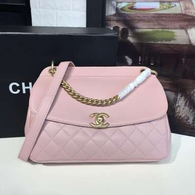 Chanel 2019 Women Leather Tote Shoulder Bag ,24CM - 샤넬 2019 여성용 레더 토트 숄더백,CHAB0651,24CM,핑크