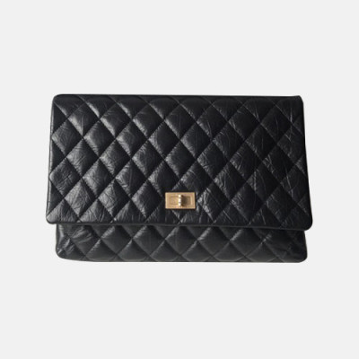 [데일리 클러치백]Chanel 2019 Women Clutch Bag ,28CM - 샤넬 2019 여성용 클러치백,CHAB0665,28CM,블랙