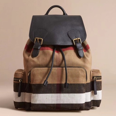 Burberry 2019 Canvas Back Pack , 42cm - 버버리 2019 캔버스 남여공용 백팩 ,BURB0155,42cm,브라운+블랙