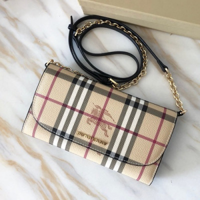 Burberry 2019 Wallet Clutch Chain Shoulder Cross Bag, 21cm - 버버리 2019 월릿 클러치 체인 숄더 크로스백 ,BURB0197,21cm,베이지+블랙