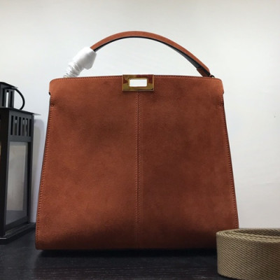 Fendi 2019 Leather Tote Bag ,30/43CM - 펜디 2019 레더 여성용 토트백  FENB0149,30/43CM,오렌지브라운