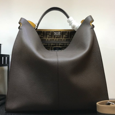 Fendi 2019 Leather Tote Bag / Mens Business ,41CM - 펜디 2019 레더 남여공용 토트백/서류가방  FENB0156,41CM,브라운