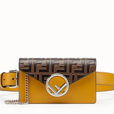 Fendi 2019 Leather Belt Bag Shoulder Bag, 17.5cm - 펜디 2019 레더 벨트백 숄더백,FENB0196,17.5cm,옐로우