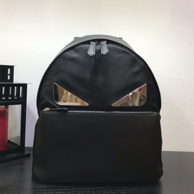 Fendi 2019 Nylon&Leather Bag Bugs Back Pack ,39CM - 펜디 2019 나일론&레더 남여공용 백버그 백팩  FENB0285,39CM,블랙