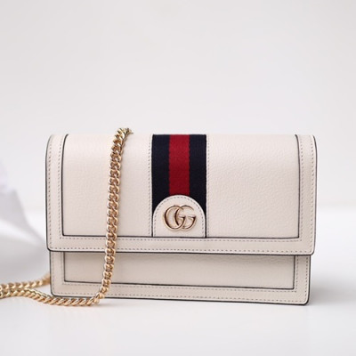 Gucci Ophidia Woc Leather Chain Shoulder Bag,20CM - 구찌 오피디아 WOC 레더 체인 숄더백 476079,GUB0555,20cm,화이트