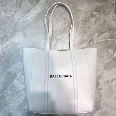 Balenciaga 2019 Leather Tote Shoulder Shopper Bag,21/28CM - 발렌시아가 2019 레더 토트 숄더 쇼퍼백,BGB0273,21/28CM,화이트