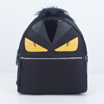 Fendi 2019 Nylon Bag Bugs Back Pack ,29/39CM - 펜디 2019 나일론 남여공용 백버그 백팩  FENB0301,29/39CM,블랙